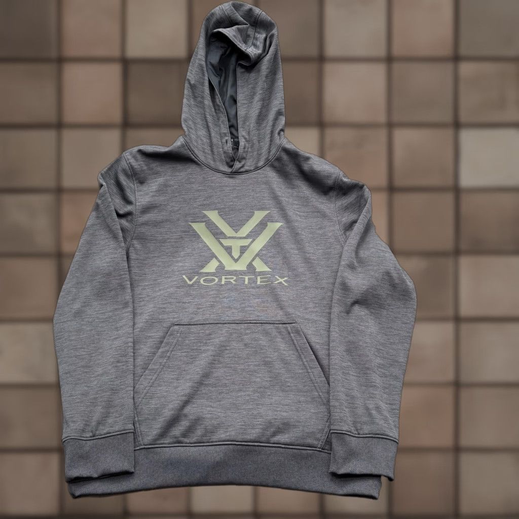 Logo 7 Vortex Hoodie Mens Large Gray Polyester Fleece Logo Pullover Sweatshirt SOF15766 Size US L / EU 52-54 / 3 - 1 Thumbnail