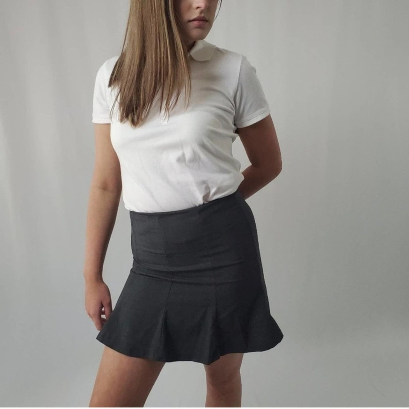 Express Express Black Skater Skirt Size 26" / US 2 / IT 38 - 1 Thumbnail