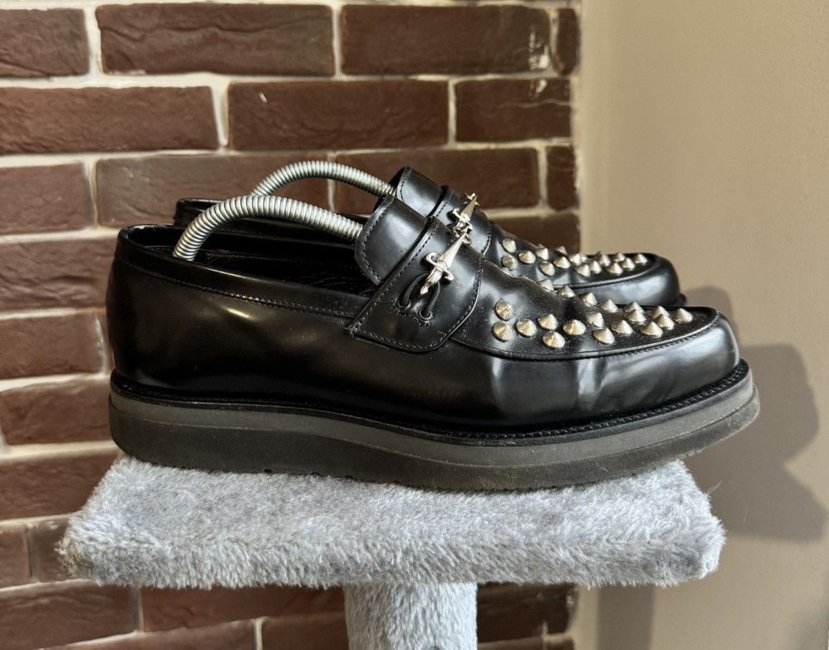 Leather Vintage Cesare Paciotti Studded Platform Derby Leather Shoes Size US 7 / EU 40 - 4 Thumbnail