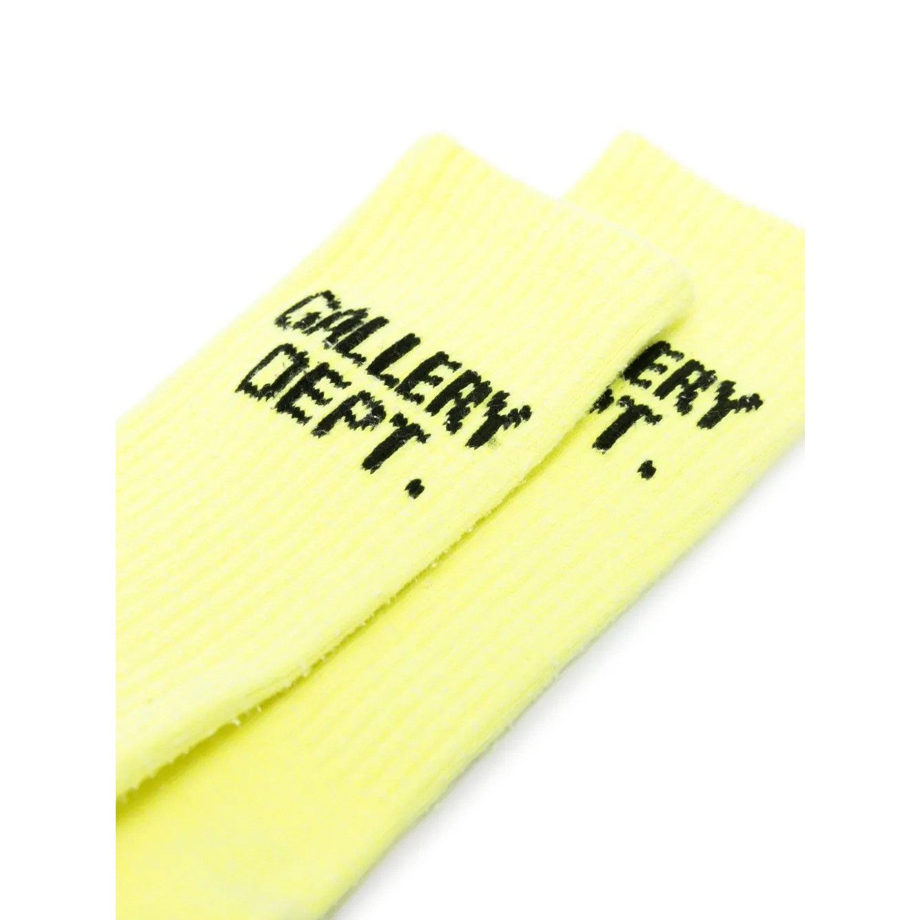 Gallery Dept. Gallery Dept. Flo Yellow Clean Logo Intarsia Knit Socks Size ONE SIZE - 2 Thumbnail