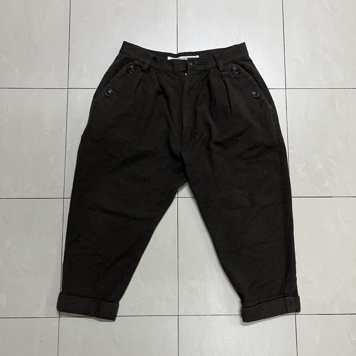 Issey Miyake × Ne-Net × Sunao Kuwahara Vintage Sunaokuwahara Balloon Wool Shorts Size 28" / US 6 / IT 42 - 3 Thumbnail