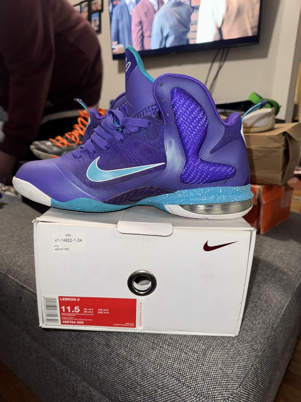Nike Nike LeBron 9 Summit Lake Hornets Size US 11.5 / EU 44-45 - 5 Thumbnail