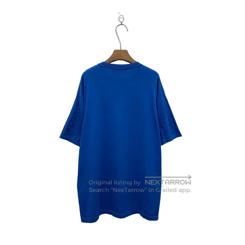 Louis Vuitton Louis Vuitton Blue sleeve embossed full print knit short s Size US XXL / EU 58 / 5 - 3 Thumbnail