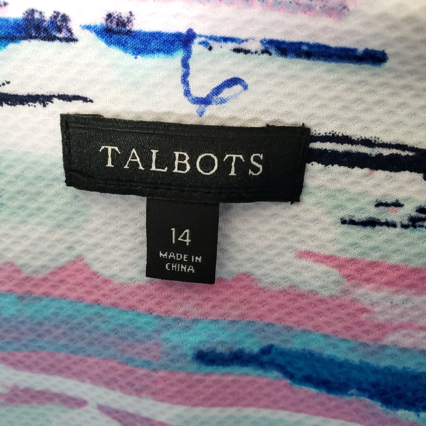 Talbots Talbots Womens Printed Dress Sz 14 Pink Blue Beach Boats Sleeveless Cotton Pencil Dress Knee Length Adult Womens Size XL / US 12-14 / IT 48-50 - 5 Thumbnail