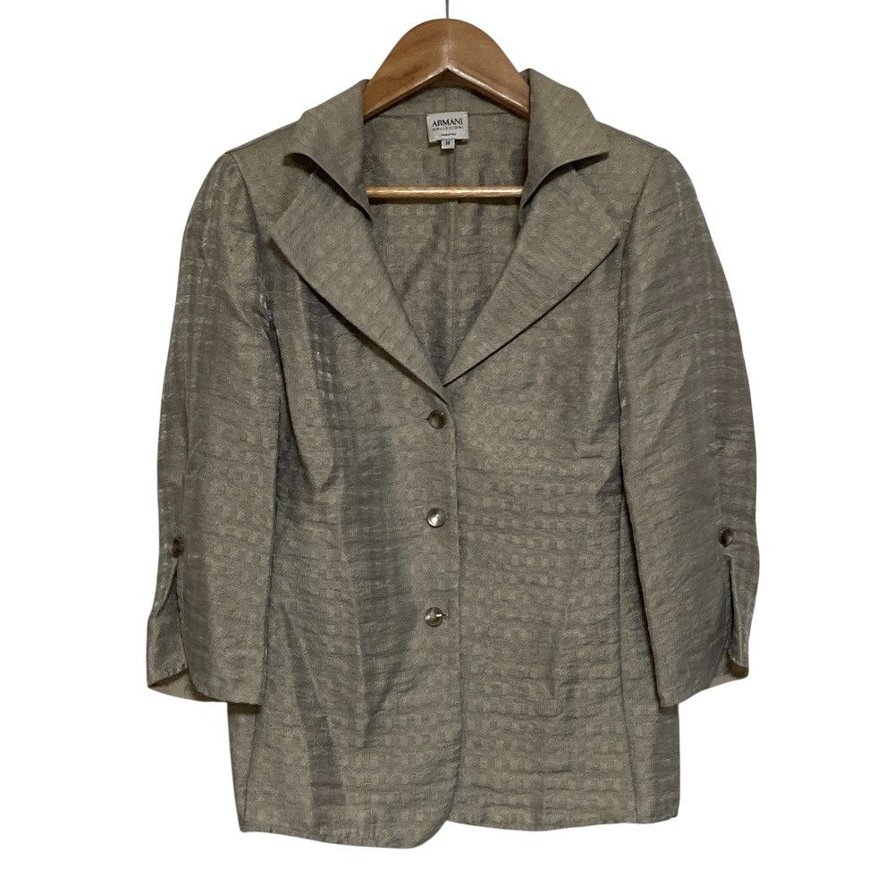 Armani Armani Collezioni Rayon Polyester Tailored Jacket Textile Outerwear DUTY FREE for USA