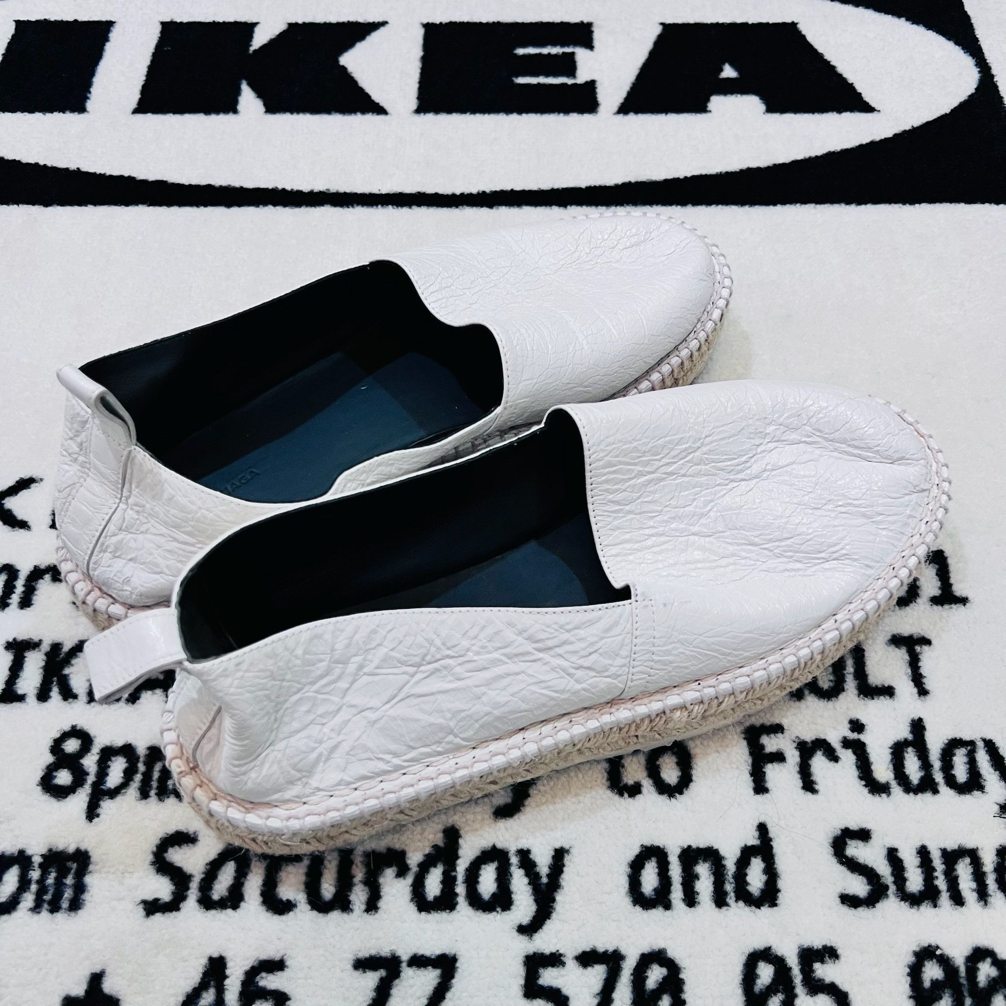 Balenciaga Balenciaga White Leather Platform Espadrilles Size US 10 / EU 43 - 2 Thumbnail