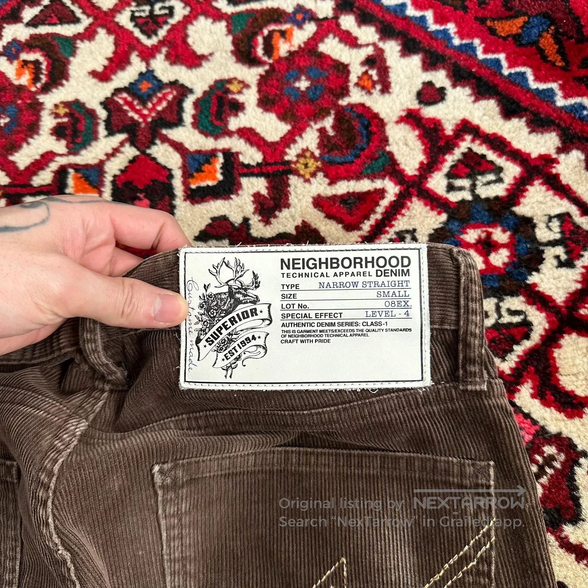 Neighborhood Neighborhood 08EX Corduroy Jeans S. Size US 26 / EU 42 - 4 Thumbnail