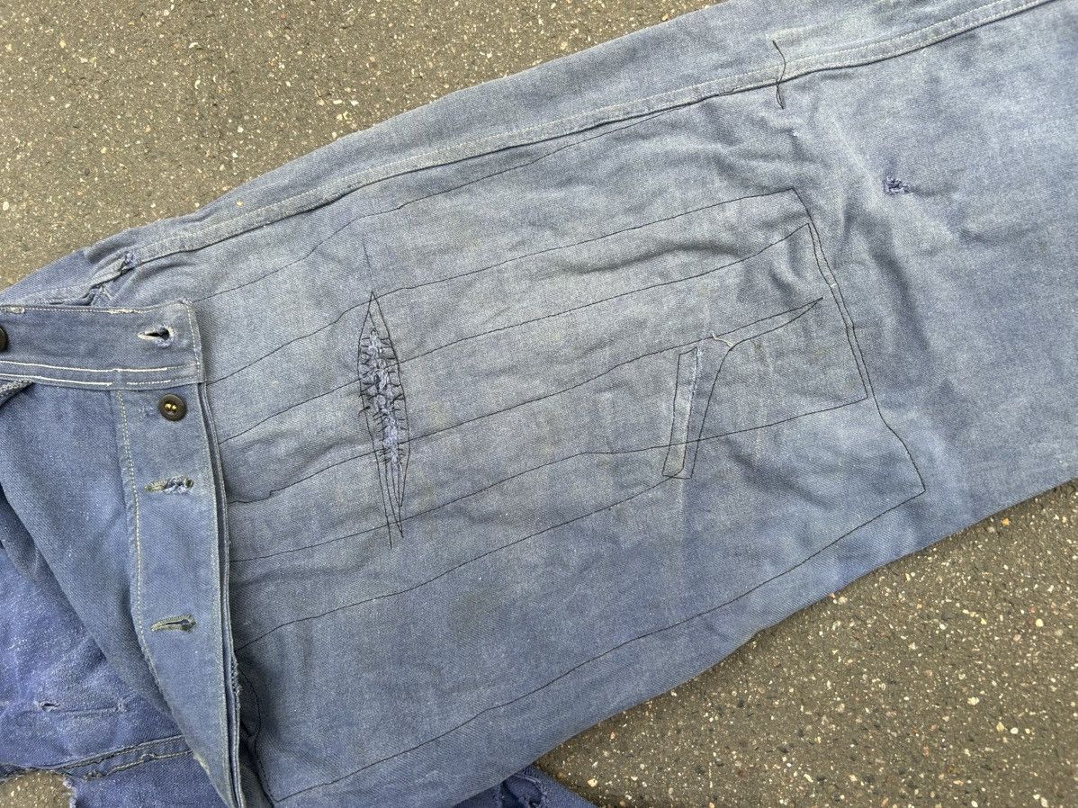 Other Blue work pants, old Distress patch Size US 33 - 3 Thumbnail