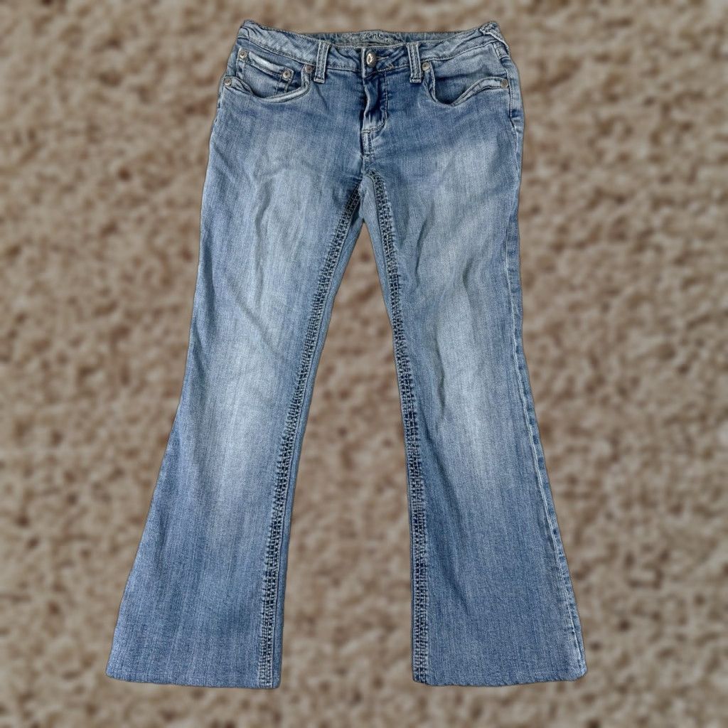 Diesel Vintage Diesel Blue Denim Flared Jeans Womens 7 Low Rise Stretch Cotton 27x27.5 Size 28" / US 6 / IT 42 - 1 Thumbnail