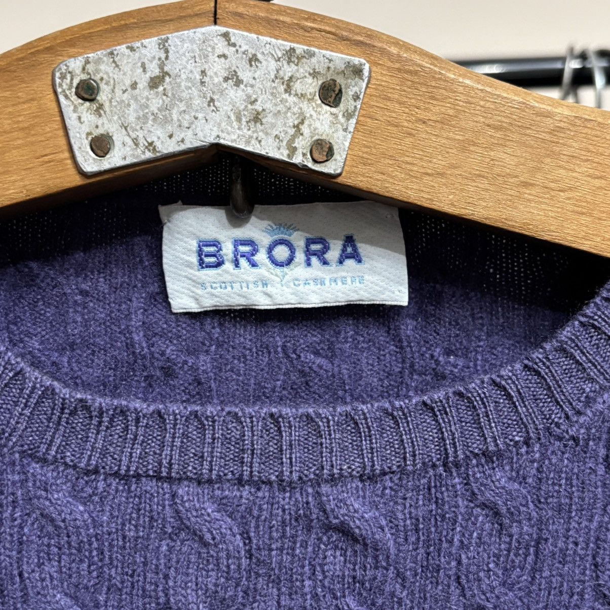 Vintage Vintage 100% Cashmere Brora Sweater Navy blue ERD Size S / US 4 / IT 40 - 3 Thumbnail