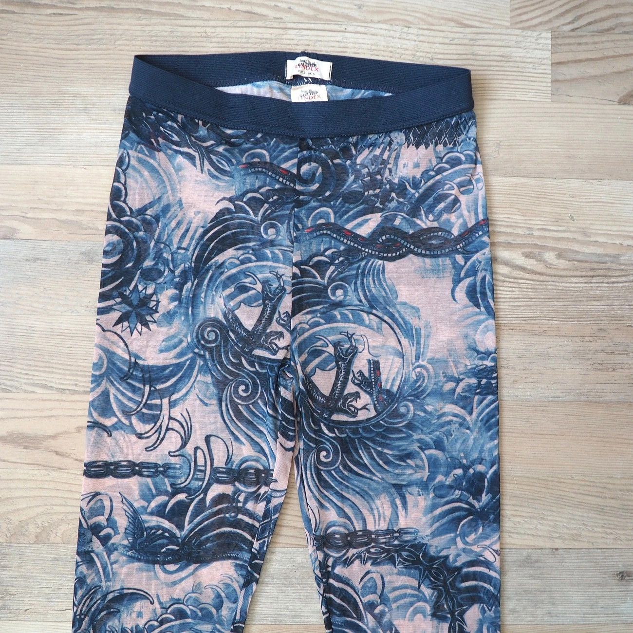 Jean Paul Gaultier Jean Paul Gaultier x Lindex mesh tattoo y2k leggings grunge Size 27" / US 4 / IT 40 - 6 Thumbnail