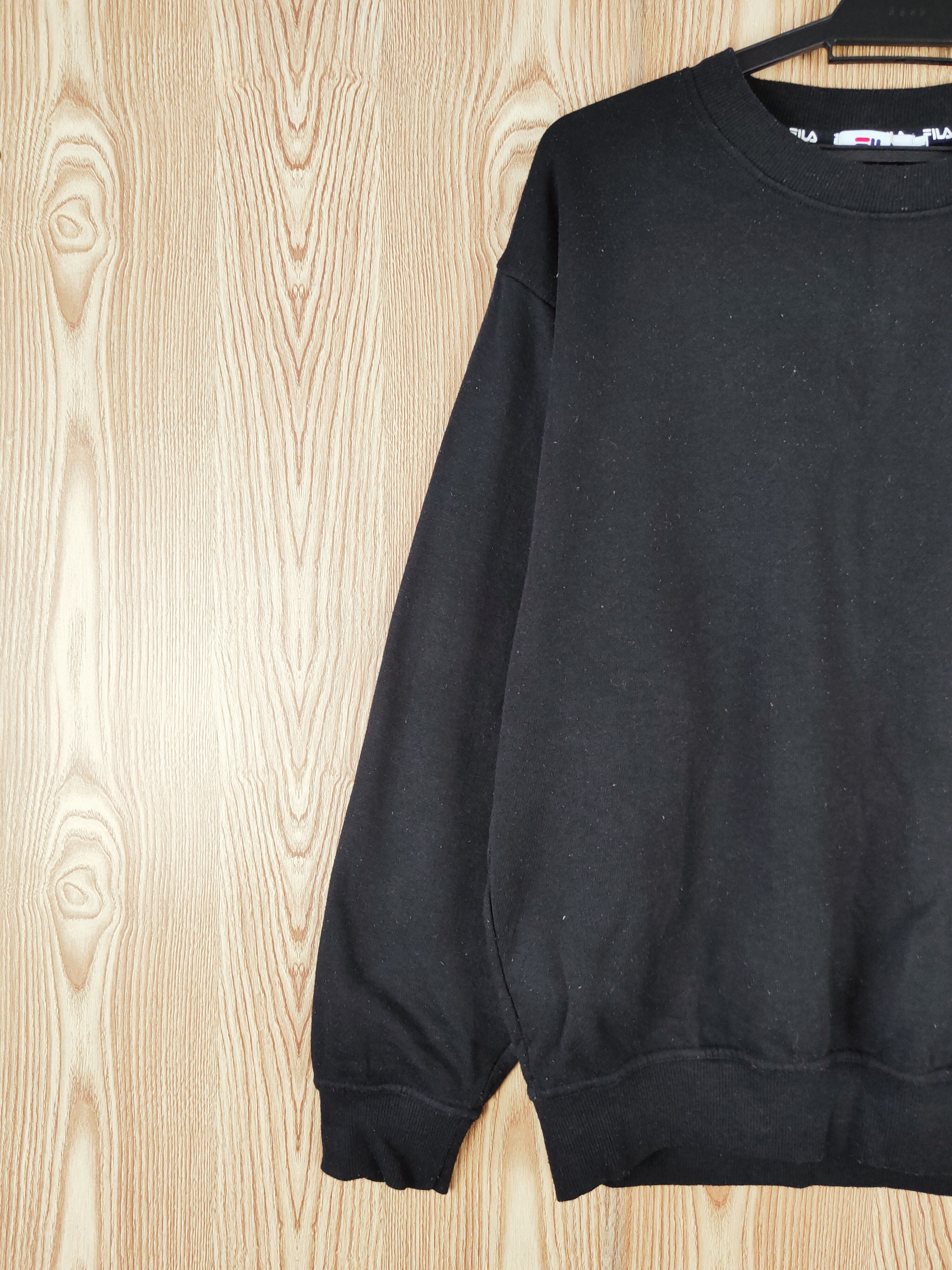 Fila × Japanese Brand × Vintage VINTAGE 💥 Fila Black Sweatshirts (SIMPLE PLAIN SWEATSHIRT) Size US L / EU 52-54 / 3 - 3 Thumbnail