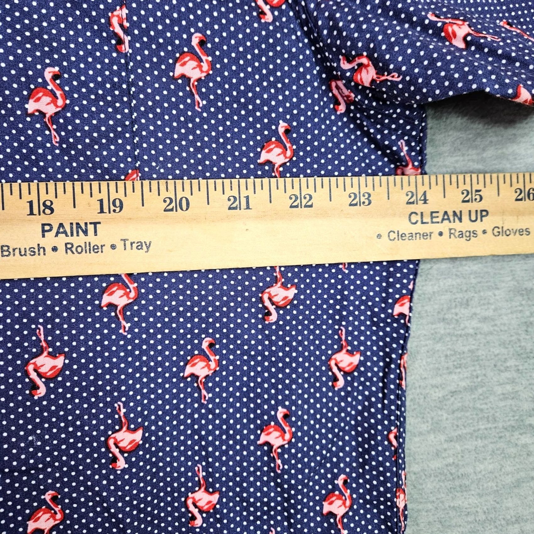 CO Molokai Surf Co Flamingo Shirt XL Blue Short Sleeve Button Up Tropical Print Shirt Men Regular Fit Size US XL / EU 56 / 4 - 5 Thumbnail