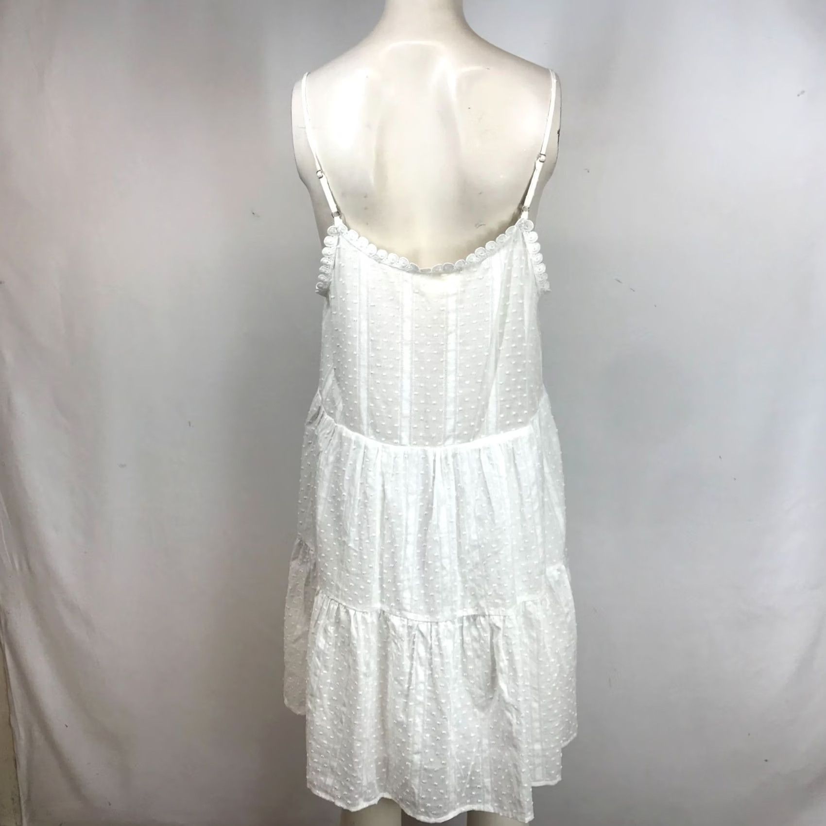 Vintage SWEET WANDERER DRESS WHITE SPAGHETTI STRAP BOHO FESTIVAL COTTON WOMEN'S XL Size XL / US 12-14 / IT 48-50 - 5 Thumbnail