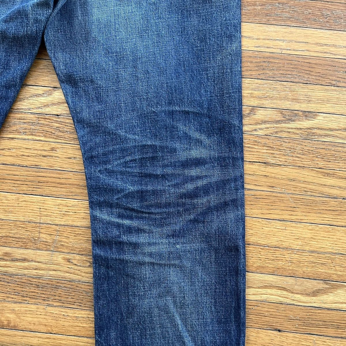 Beams Japan Distressed and Faded Straight Leg Raw Denim Jeans Size US 34 / EU 50 - 3 Thumbnail