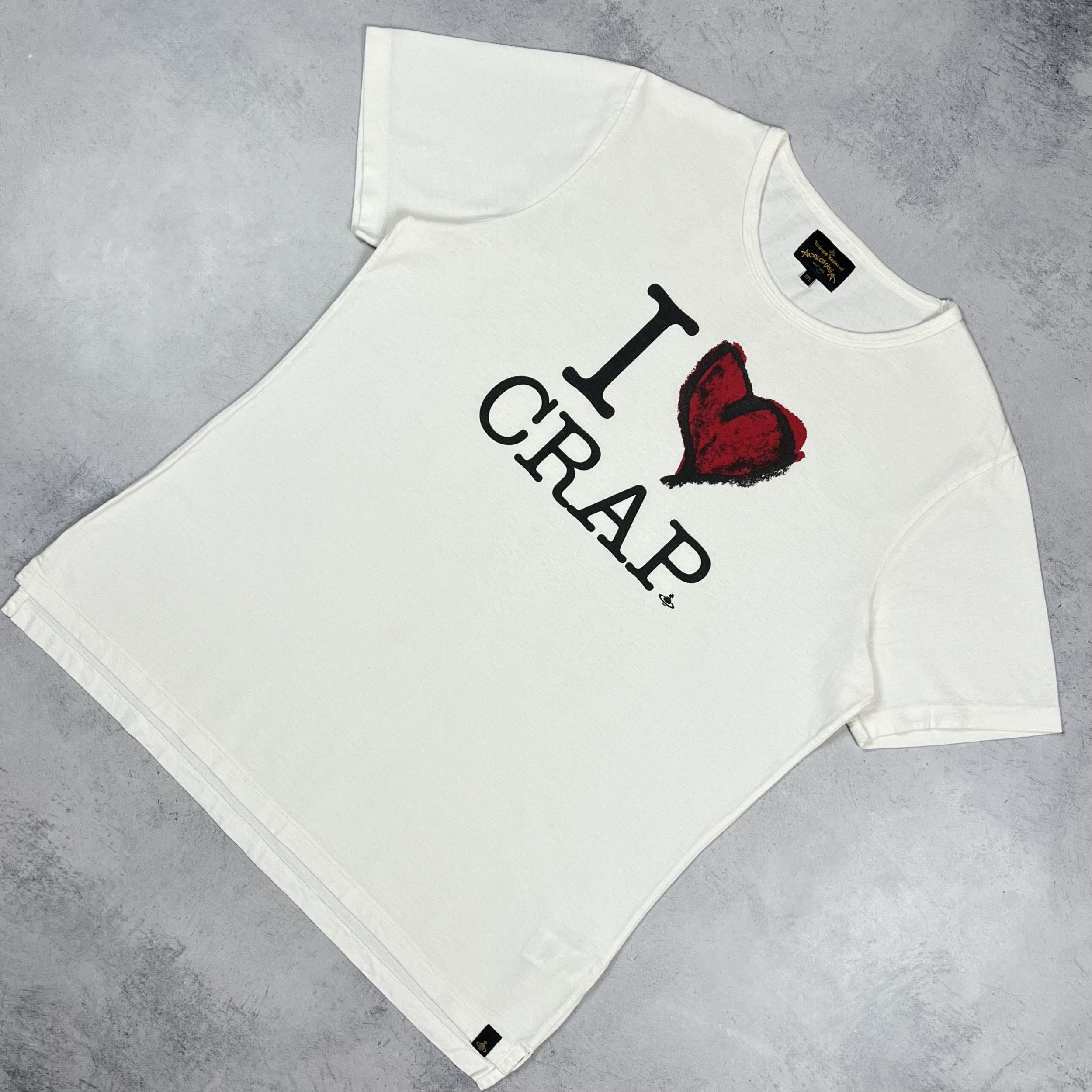 Vivienne Westwood Vivienne Westwood I Love Crap Big Logo Heart T Shirt Size US XXL / EU 58 / 5 - 1 Thumbnail