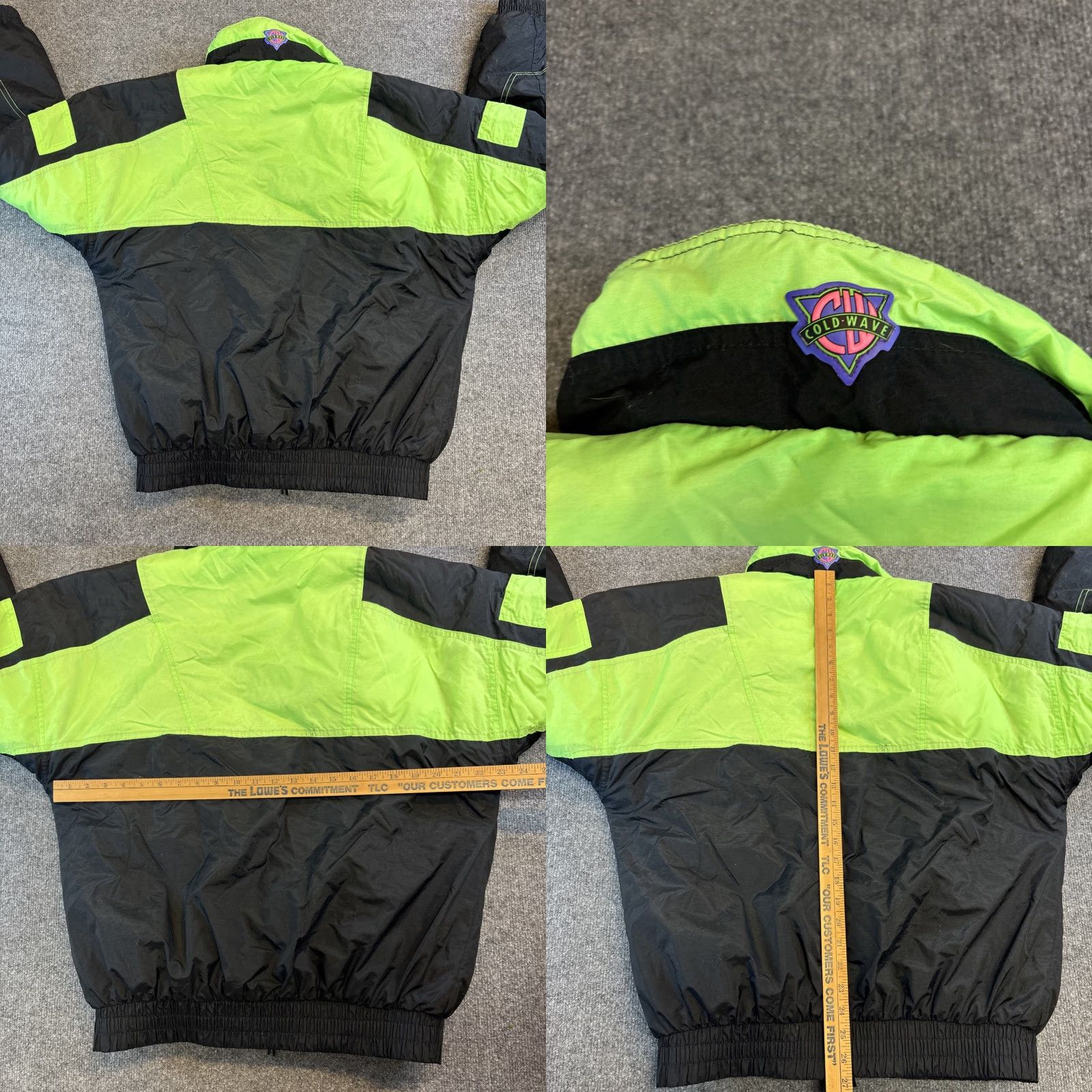 Vintage VINTAGE Cold Wave Jacket Mens M Neon Green Black Snowmobile Outdoor Winter 90s Men Jacket Winter Sports Grunge Size US M / EU 48-50 / 2 - 8 Thumbnail