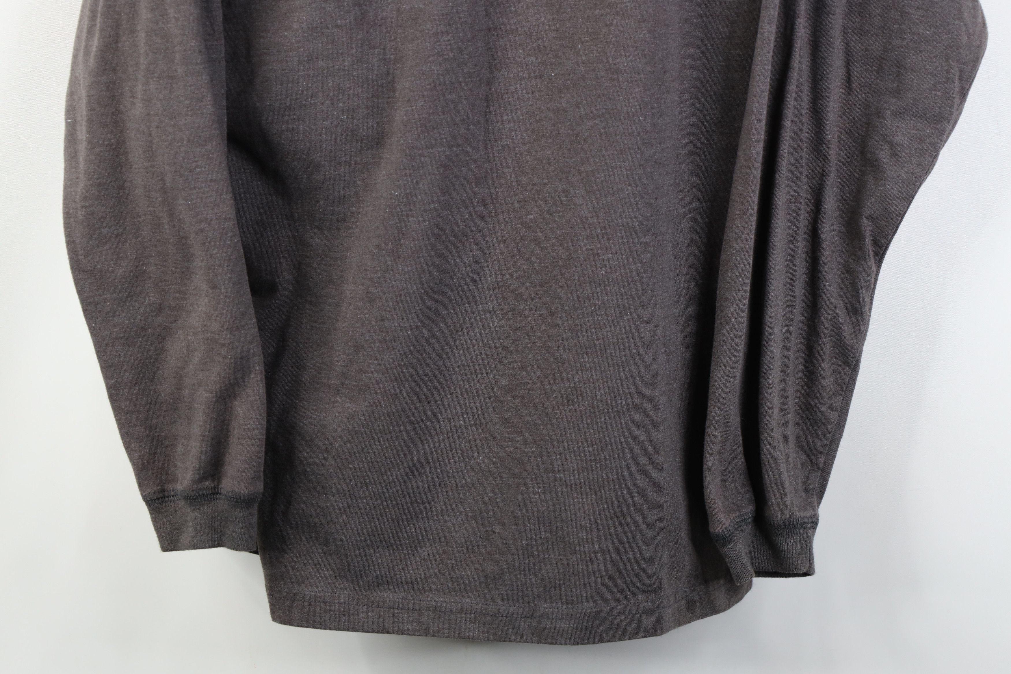 Vintage Vintage 90s Streetwear Blank Long Sleeve Henley T-Shirt Gray Size US XL / EU 56 / 4 - 3 Thumbnail