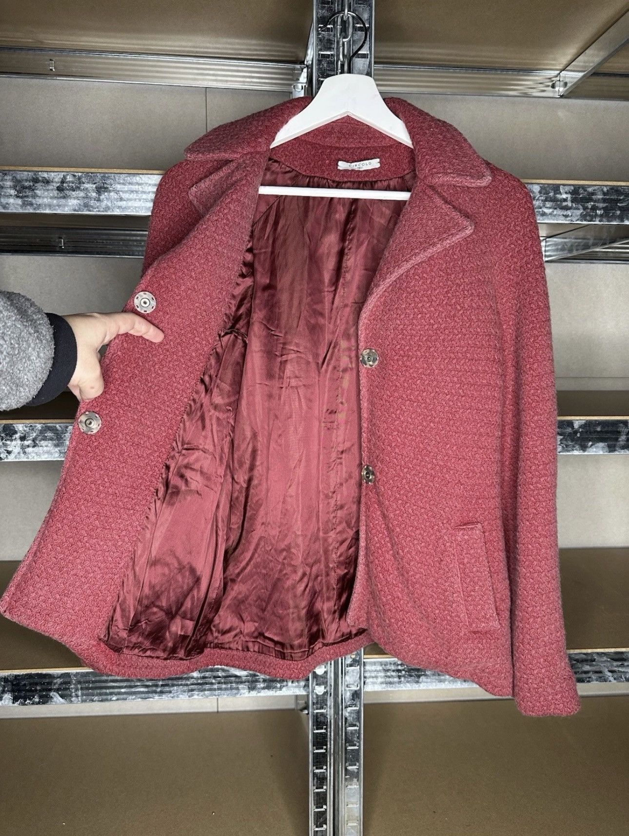 Circolo 1901 Women's Wool Blend Textured Jacket Coat Size 40