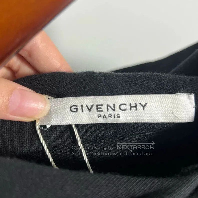 Givenchy Logo Print Black Hoodie .