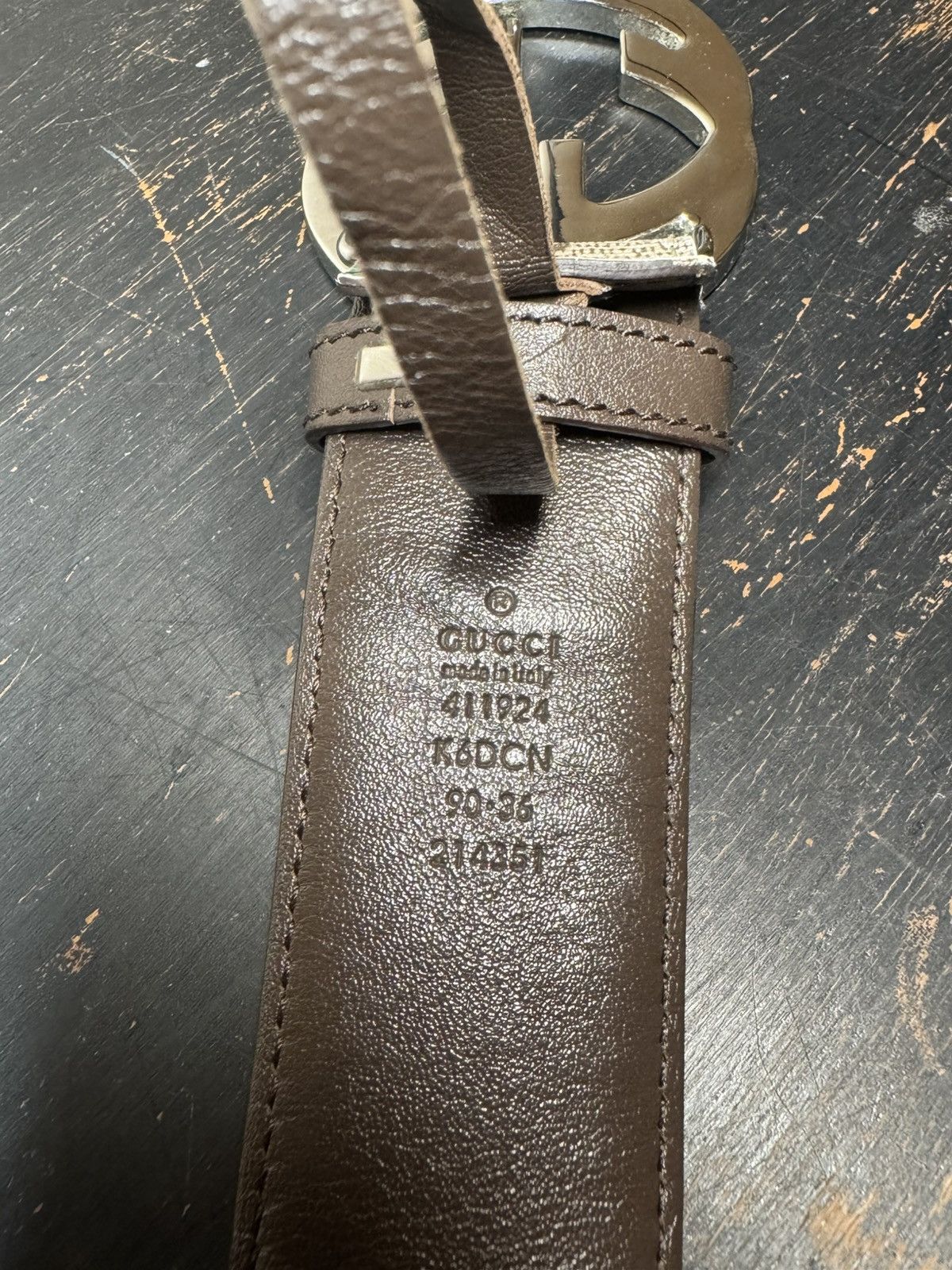 Gucci Gucci Lion GG Supreme Interlocking G Belt Buckle - Size 36 Size 36 - 3 Thumbnail
