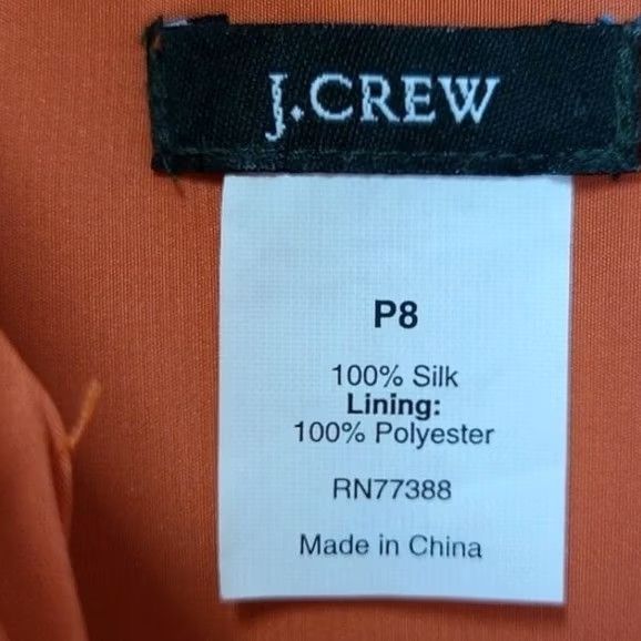 J.Crew J. Crew A Line Dress Womens Petite 8 Orange 100% Silk Sleeveless Fairy Size M / US 6-8 / IT 42-44 - 5 Thumbnail