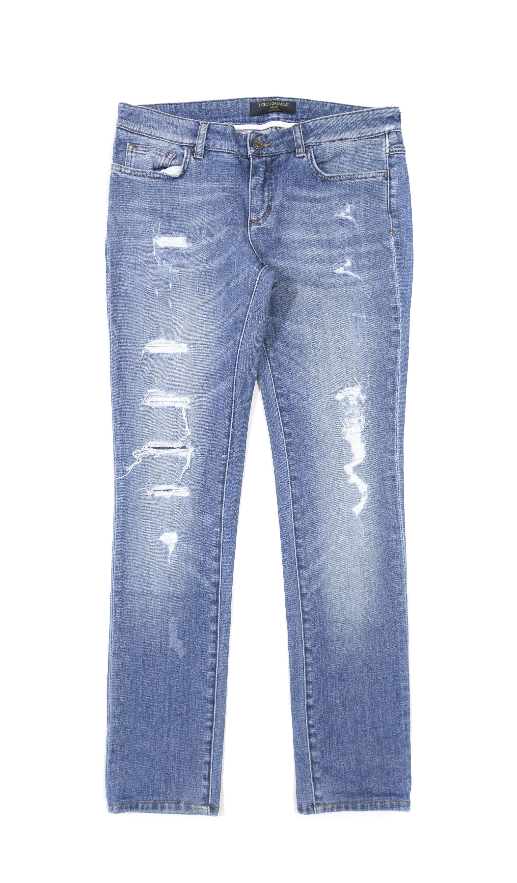 Dolce & Gabbana Distressed Jeans Size 28" / US 6 / IT 42 - 1 Thumbnail