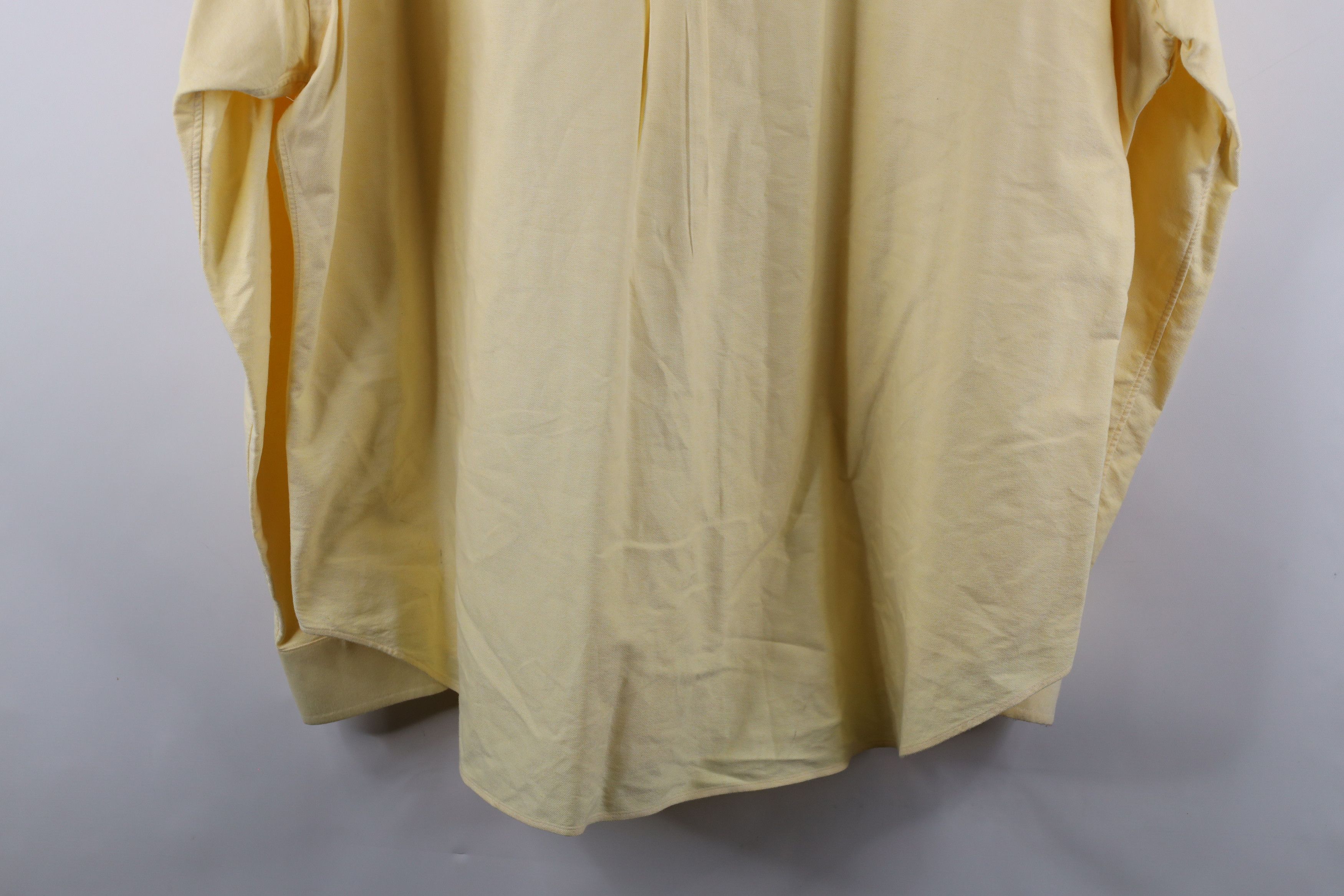 Ralph Lauren × Vintage Vintage 90s Ralph Lauren Oxford Button Down Shirt Yellow Size US L / EU 52-54 / 3 - 14 Thumbnail