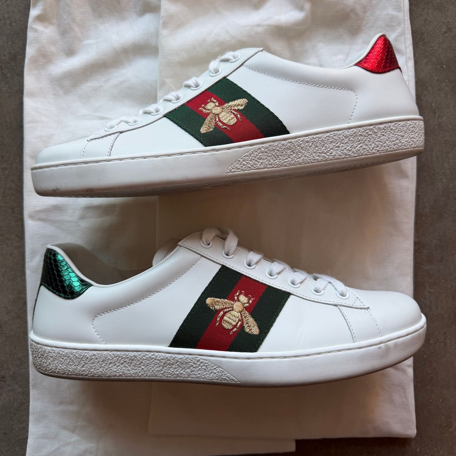 Gucci Gucci Ace Sneaker Embroidered Bees Size US 8.5 / EU 41-42 - 2 Thumbnail