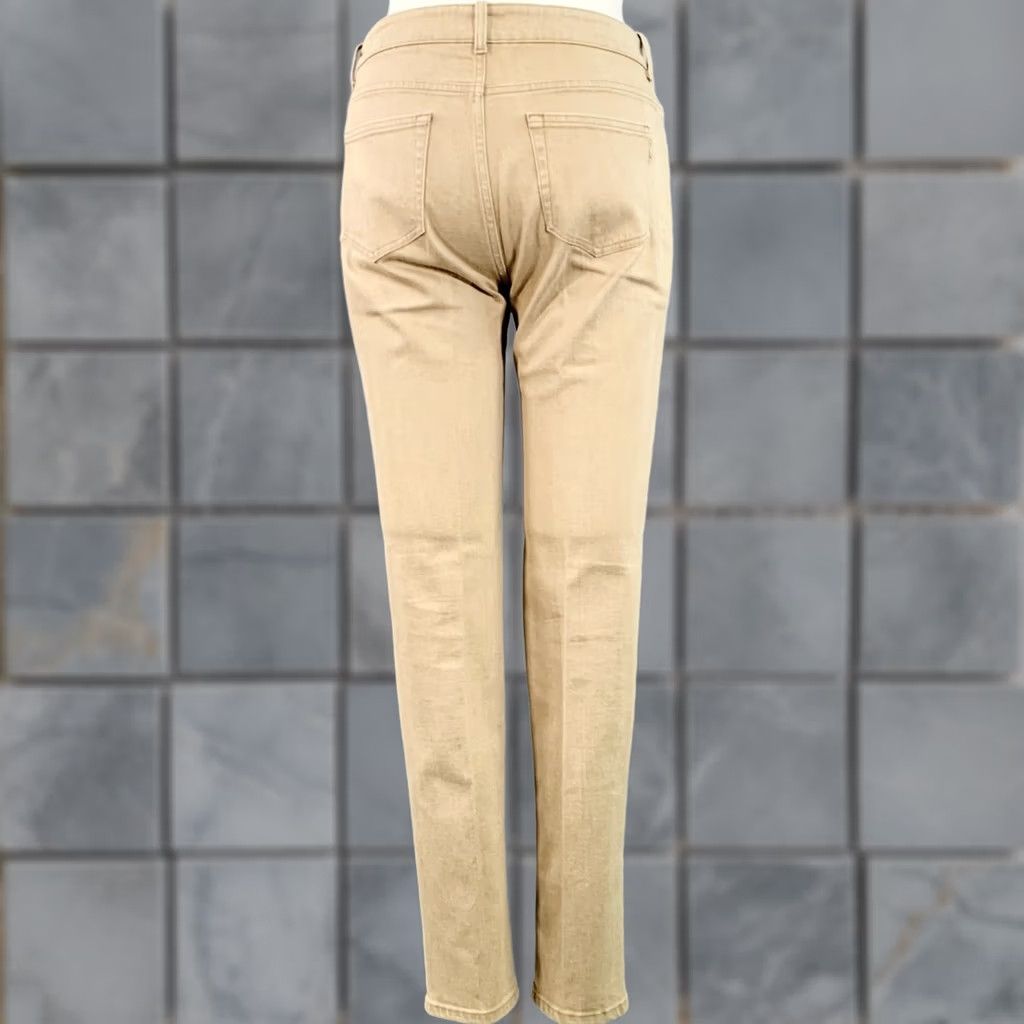 Loro Piana LORO PIANA Beige Cotton Blend Twill Tapered Casual Pants Sizes 12 Womens Size 34" / US 12 / IT 48 - 1 Thumbnail
