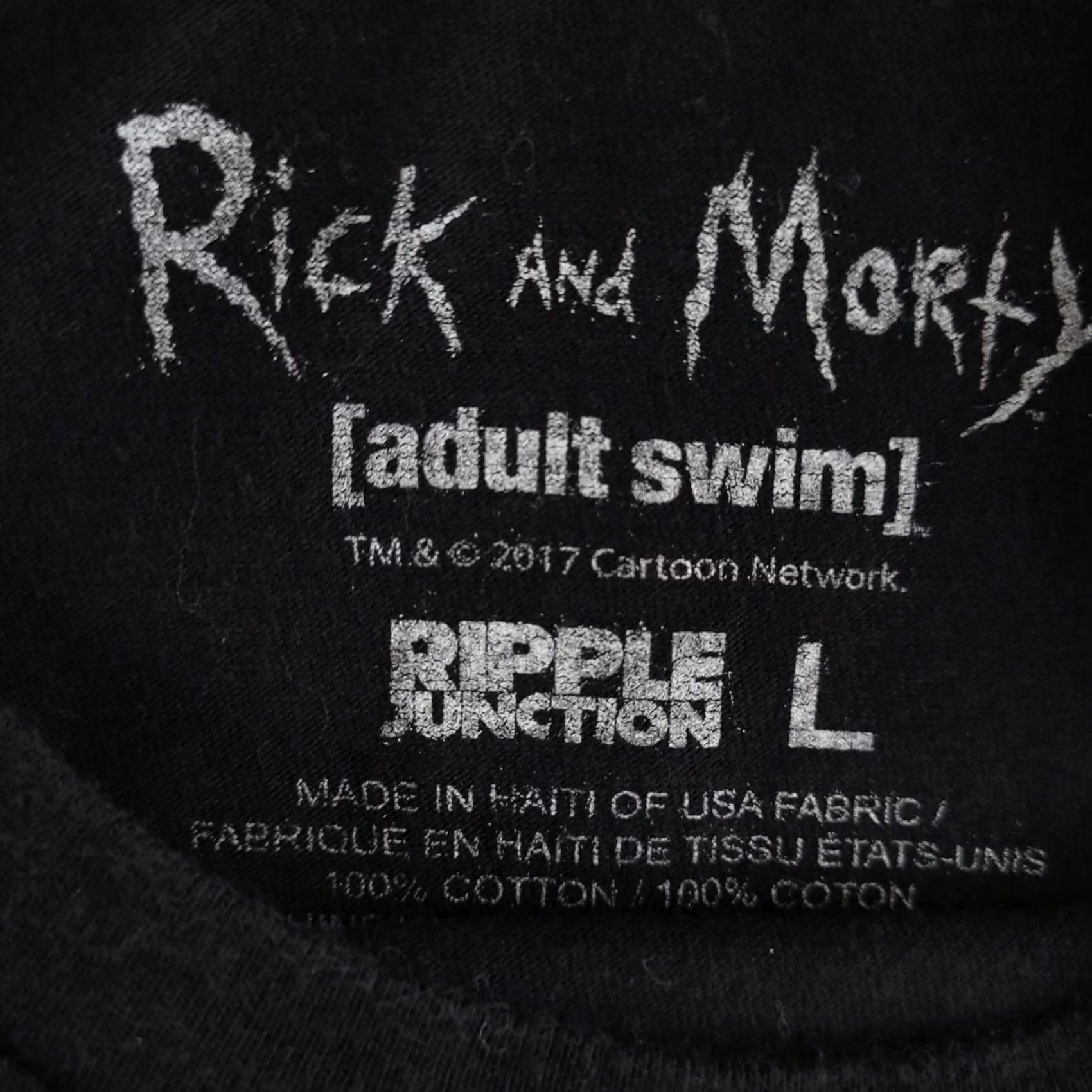 Ripple Junction Ripple Junction Ricky and Morty T Shirt Mens Large Black Short Sleeve Crew Neck Size US L / EU 52-54 / 3 - 4 Thumbnail
