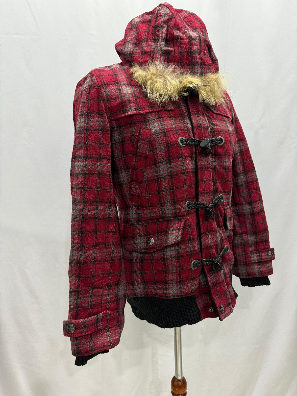Japanese Brand Ceronias Women's Checked Jacket Duffle Coat/ Jacket Size M / US 6-8 / IT 42-44 - 6 Thumbnail