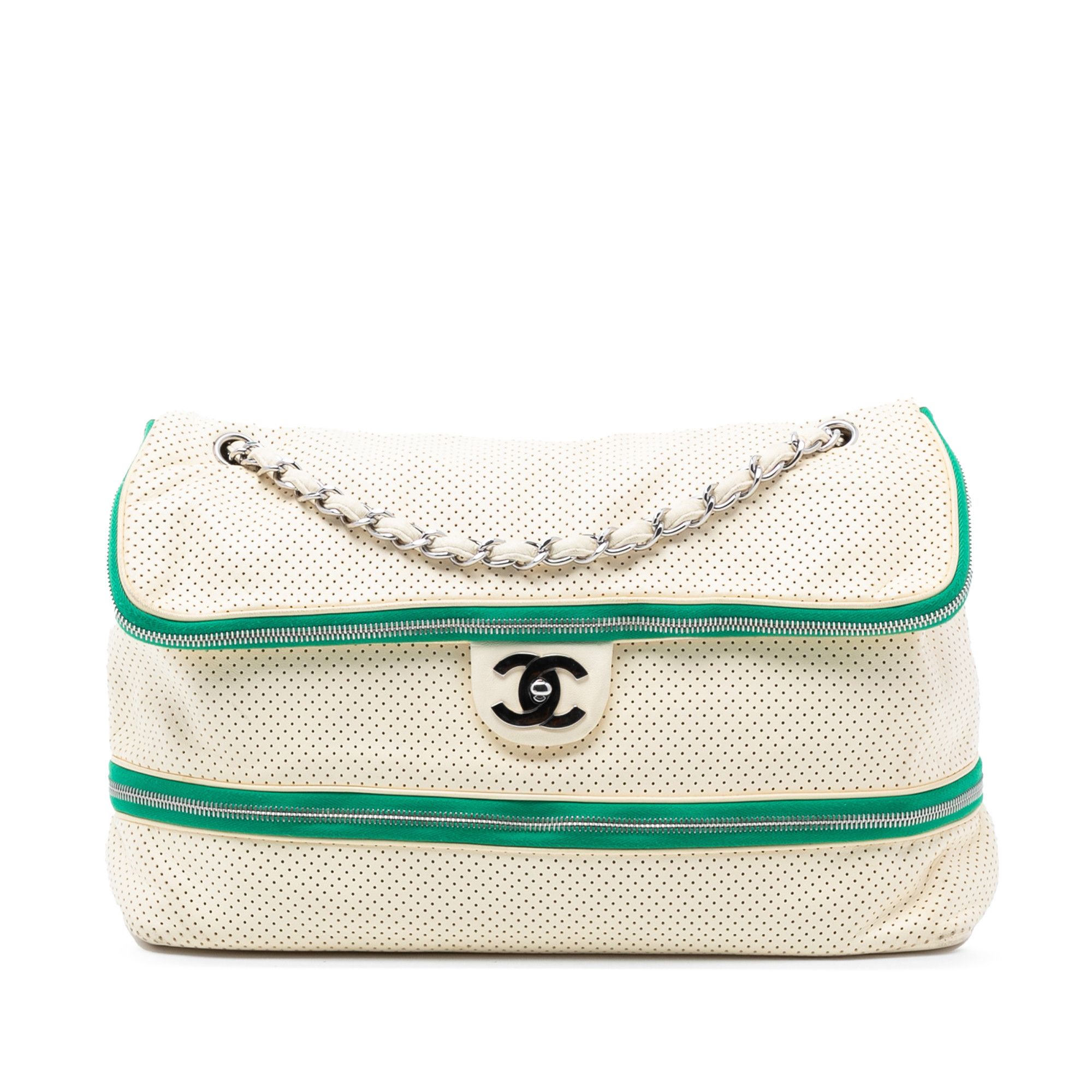 Chanel Chanel Perforated Calfskin Expandable Shoulder Bag Size ONE SIZE - 1 Thumbnail