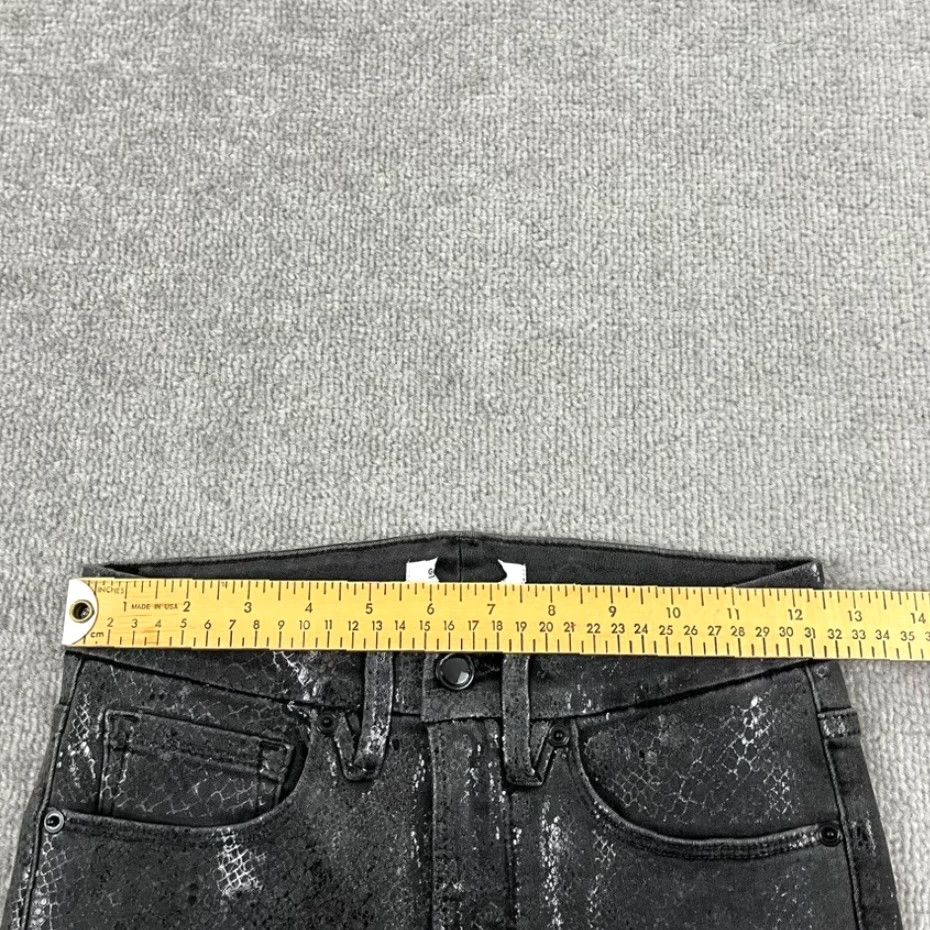 Good American Good American Pants Womens Size 2 Gray Snake Foil Skinny Waist Good Size 26" / US 2 / IT 38 - 4 Thumbnail
