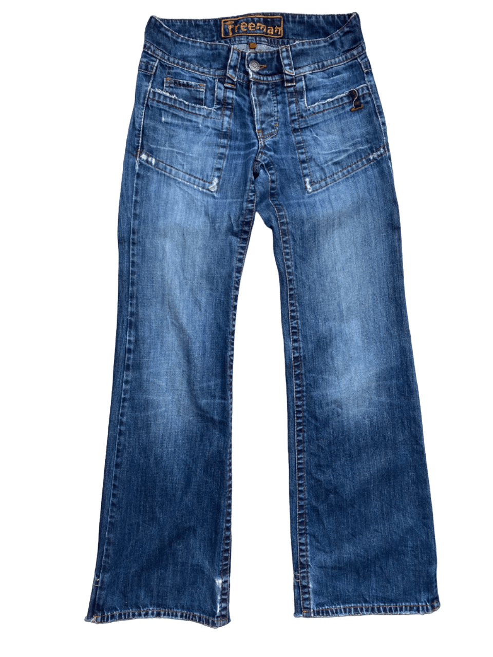 image of Hysteric Glamour x If Six Was Nine Distressed Ripped Freeman Bush Pants Jeans in Blue Distressed (S