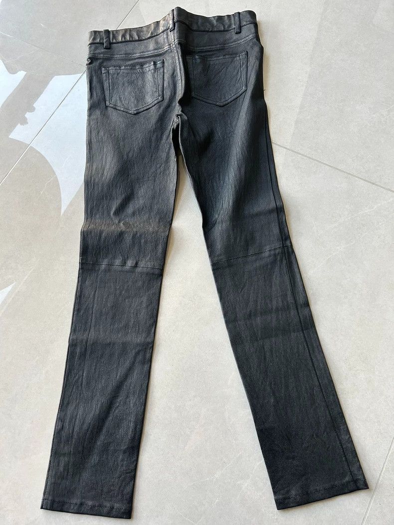 Yves Saint Laurent Saint Laruent Pure black sheepskin motorcycle leather pants Size US 30 / EU 46 - 3 Thumbnail