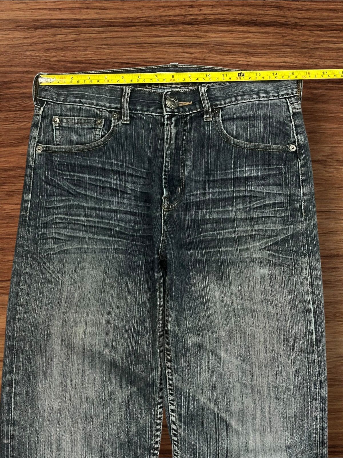 Japanese Brand ⚡️Distressed⚡️Vintage Japanese Brand Villand Dark Blue Jeans Size US 30 / EU 46 - 11 Thumbnail
