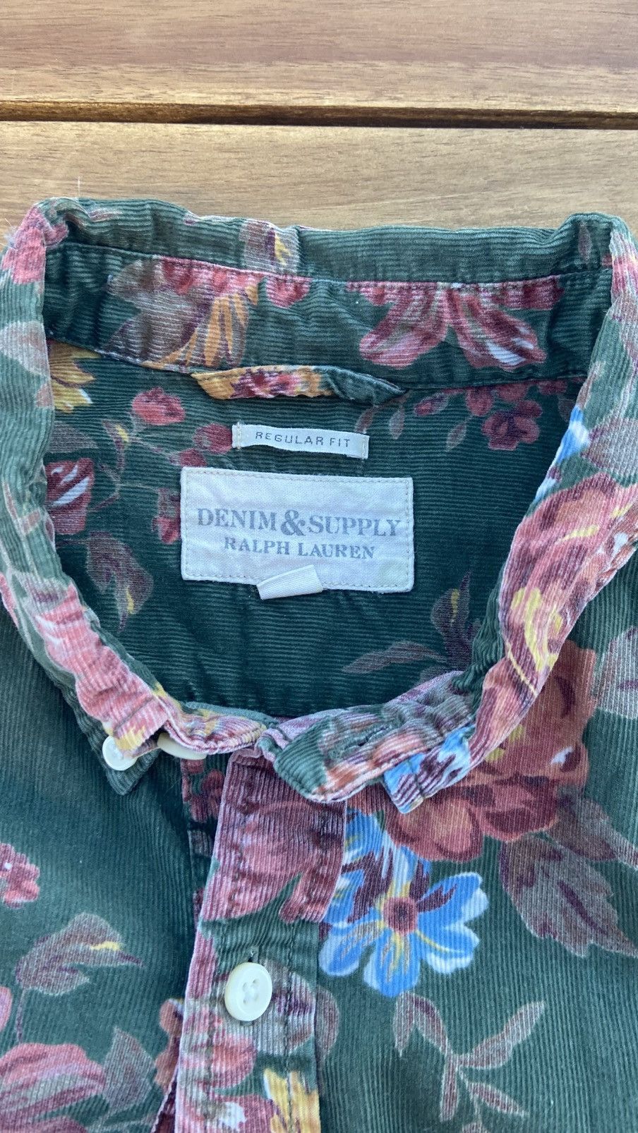 Denim & Supply Ralph Lauren 🟤Vintage Denim & Supply Corduroy Floral Shirt Rare🟤 Size US L / EU 52-54 / 3 - 3 Thumbnail