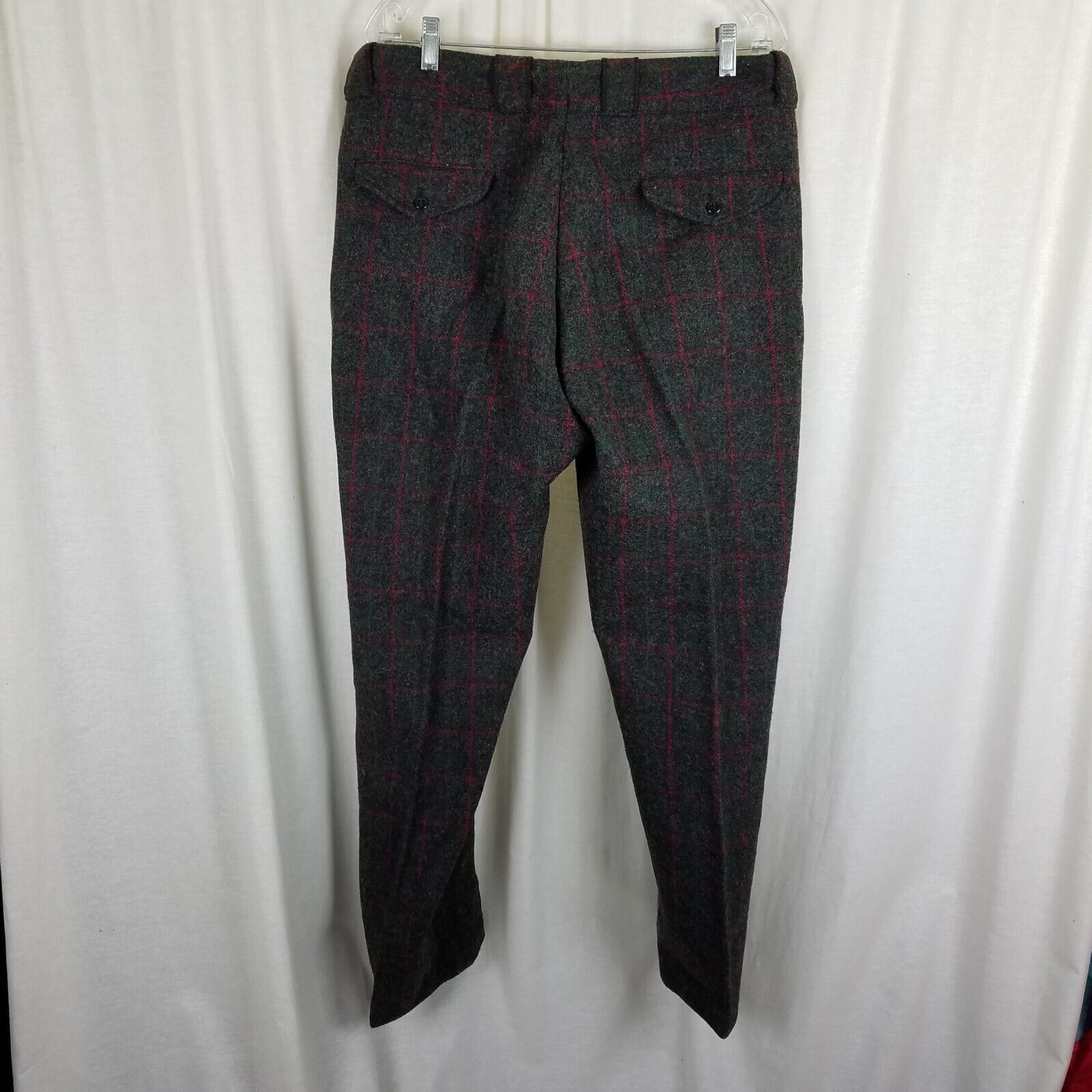 Vintage Vtg Plaid Johnson Wool 8 Points Pants 36x31 Suspender Ready Size US 36 / EU 52 - 4 Thumbnail
