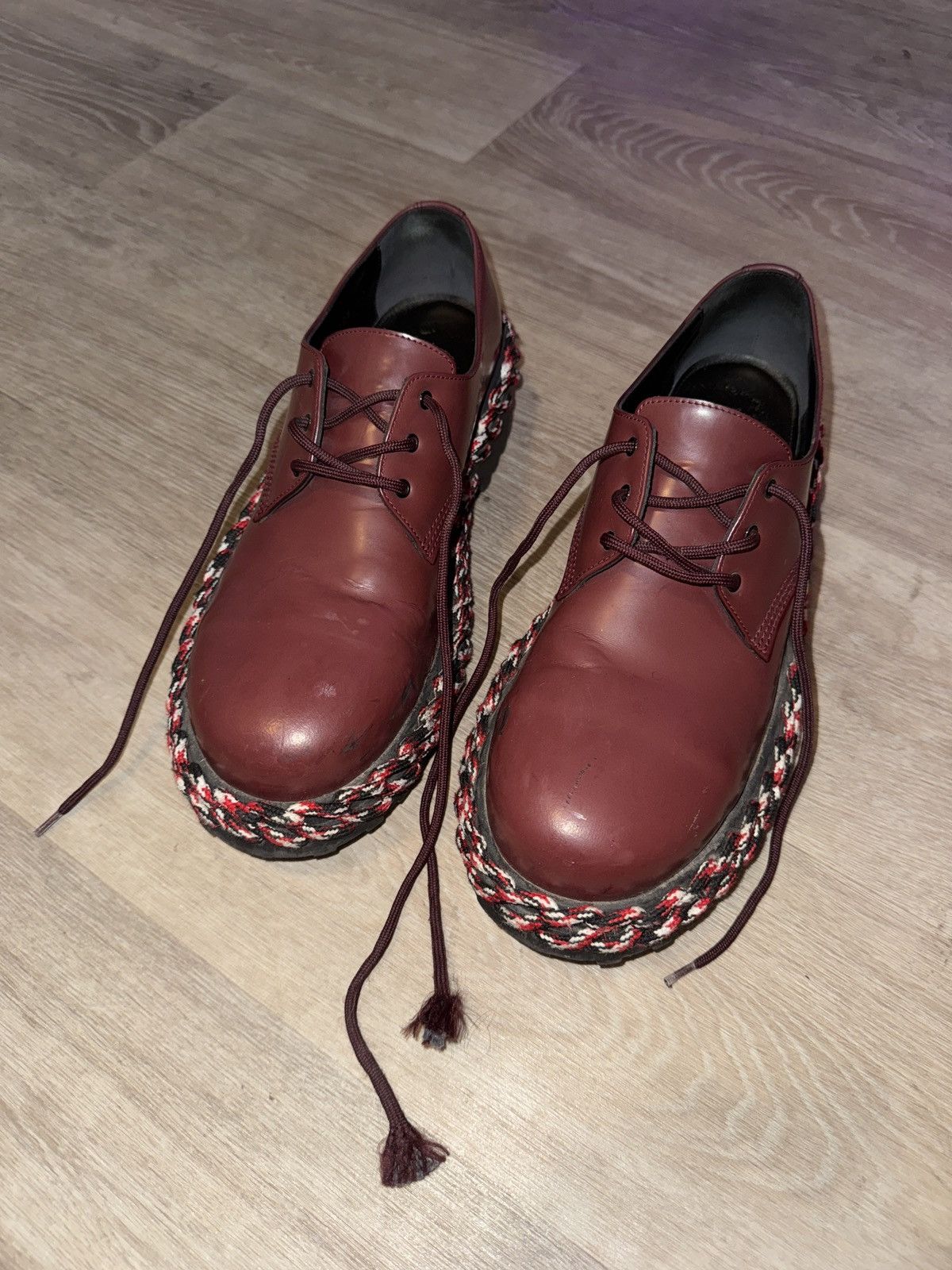 Balenciaga Balenciaga wine color way derby rope lace oxford lows Size US 9.5 / EU 42-43 - 1 Thumbnail