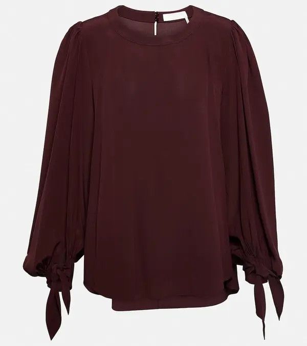 o1y0825 Silk Blouse in Plum
