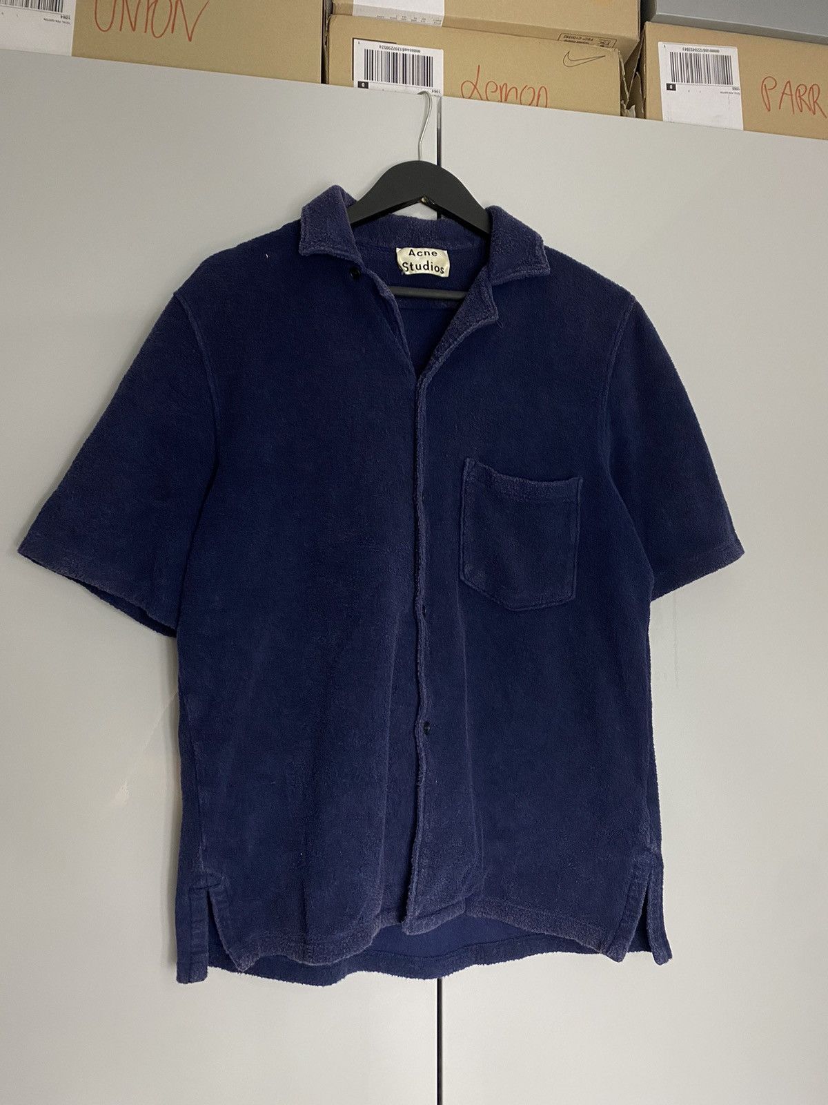 Acne Studios Short Sleeve Jefh PSS18 Towel Vacation Shirt