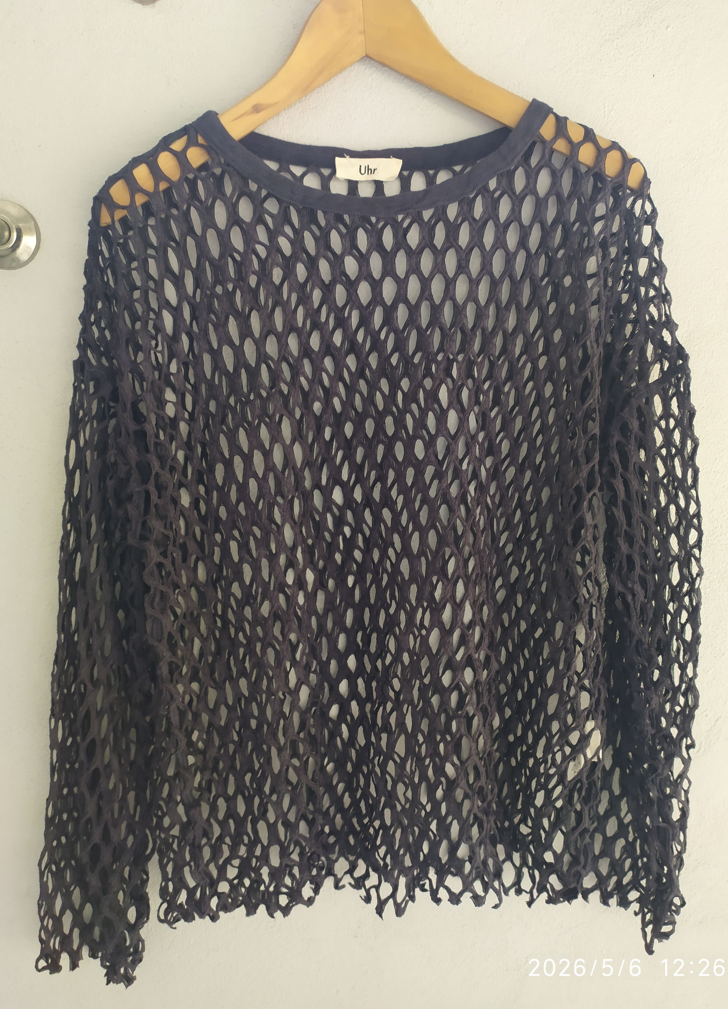 If Six Was Nine Japanese brand black mesh. Long slevee Size US L / EU 52-54 / 3 - 1 Thumbnail