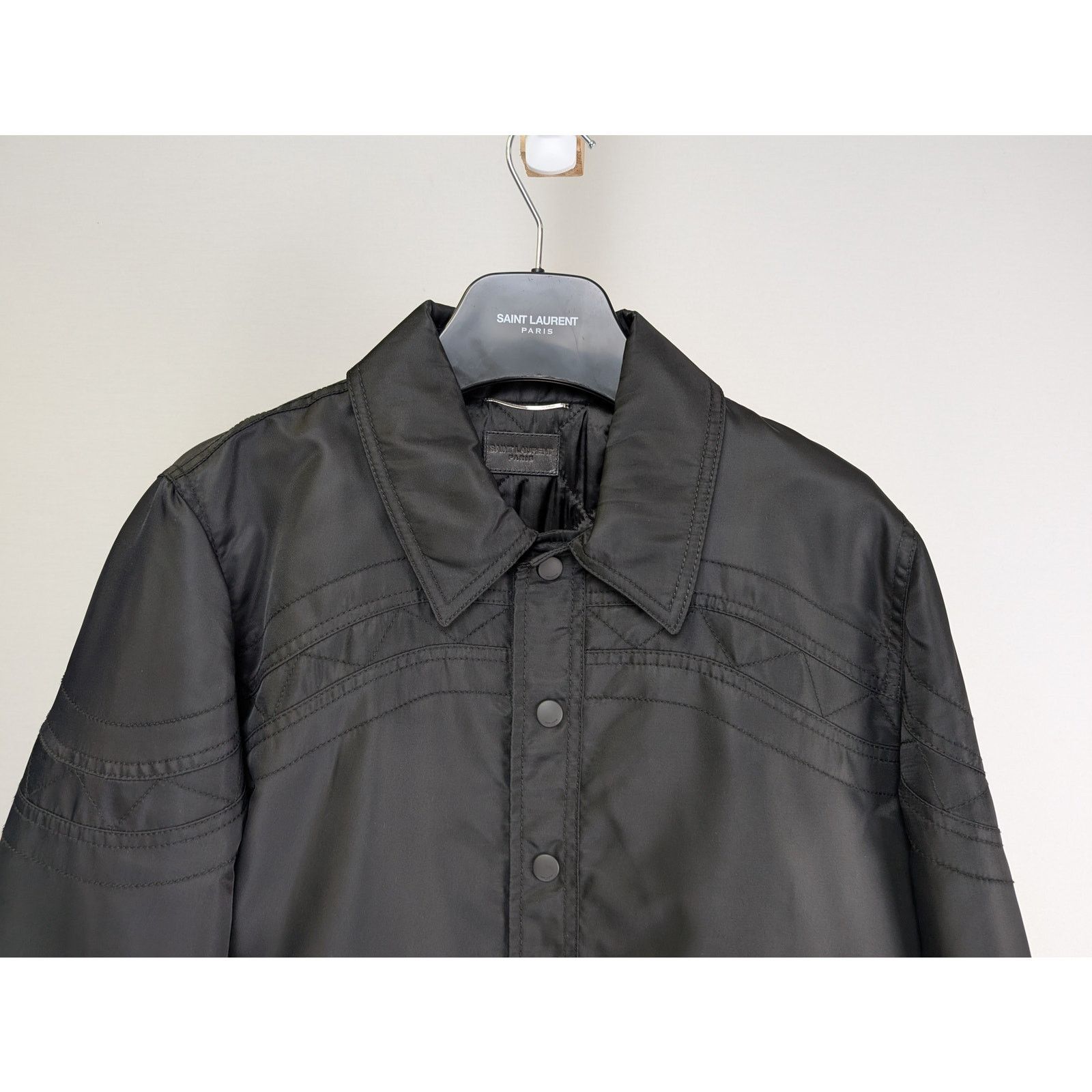 Saint Laurent Paris o1rshd1 Jacket in Black Size US L / EU 52-54 / 3 - 3 Thumbnail