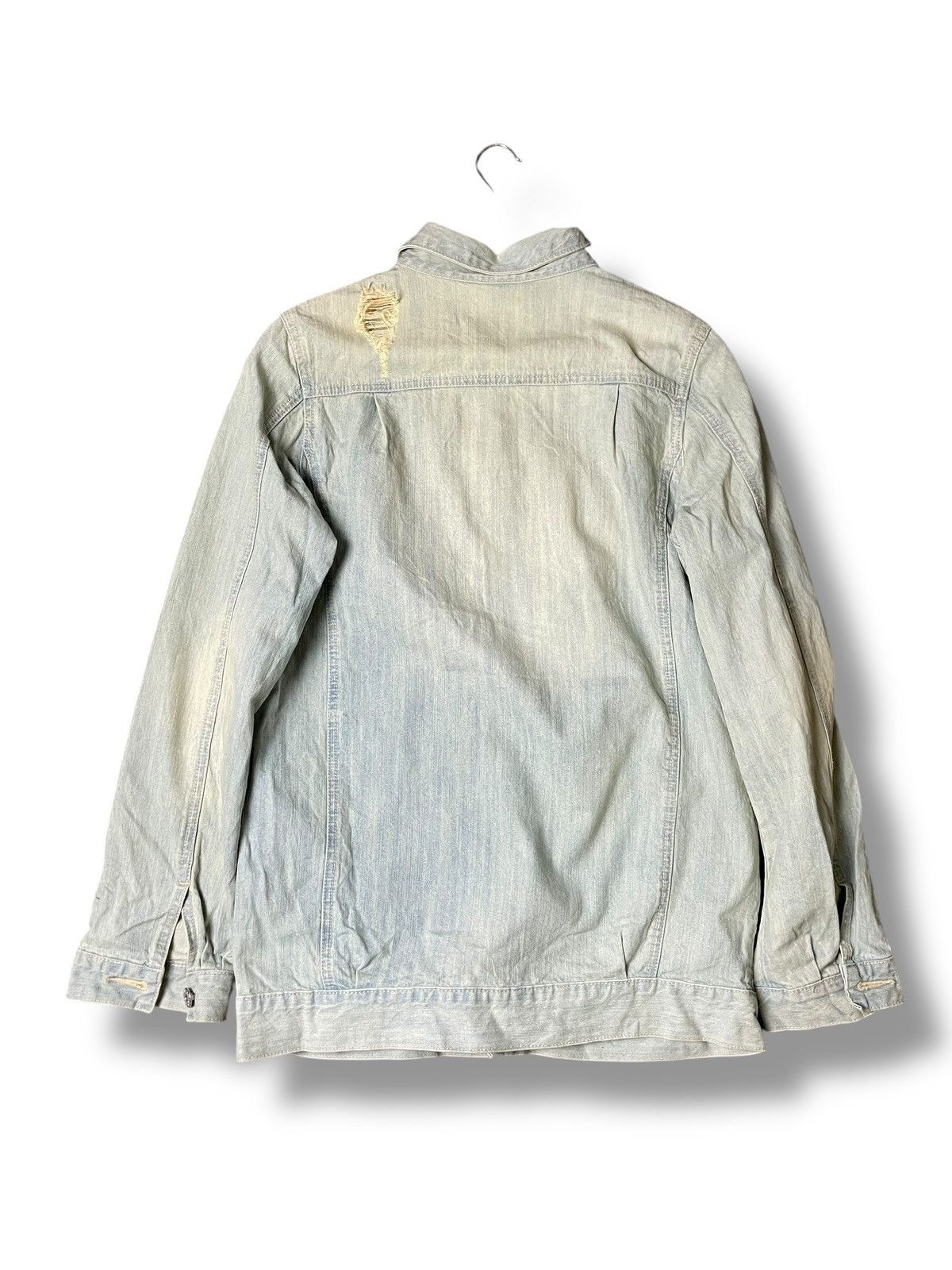 Massive × Vintage MASSIVE Distressed Denim Jacket (72) Size US M / EU 48-50 / 2 - 7 Thumbnail