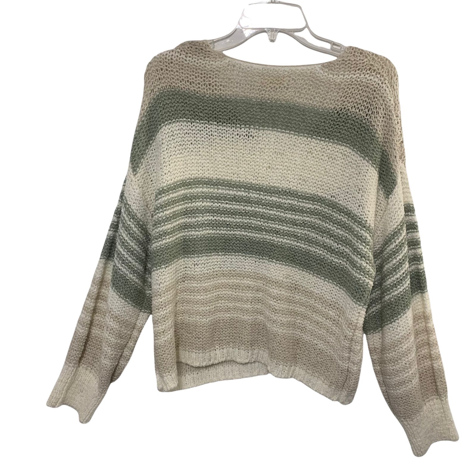 ELAN Elan Tan Green Stripe Preppy Minimal Sweater SmTag Academia Size S / US 4 / IT 40 - 4 Thumbnail