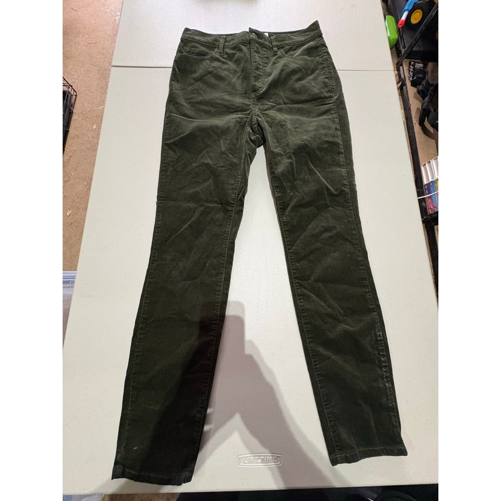 Loft LOFT Corduroy Pants Women’s 27 4 Olive Green Skinny Size 27" / US 4 / IT 40 - 2 Thumbnail