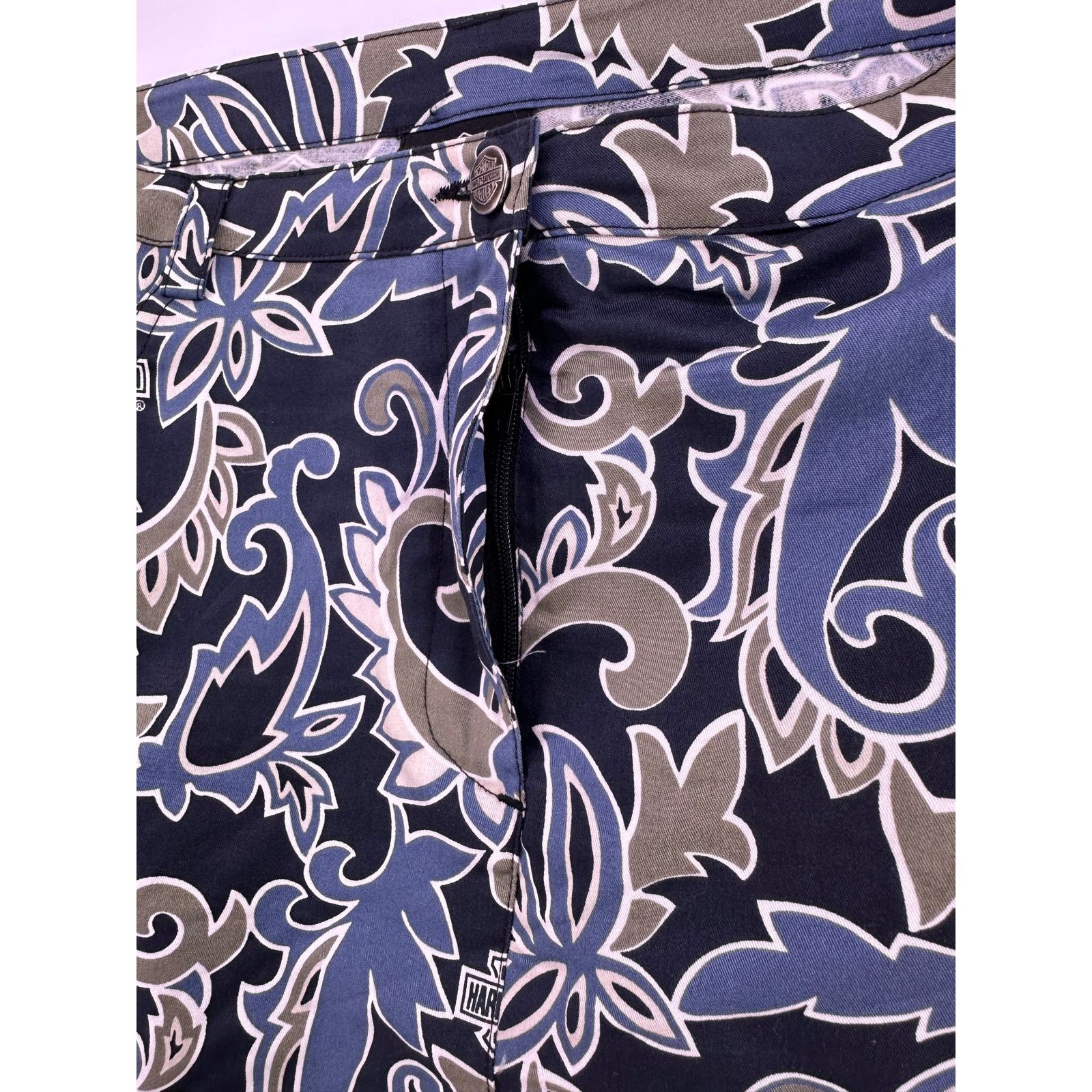 Harley Davidson Harley Davidson Skirt Tori Richard Size 10 Blue Tan Floral Size 32" / US 10 / IT 46 - 8 Thumbnail
