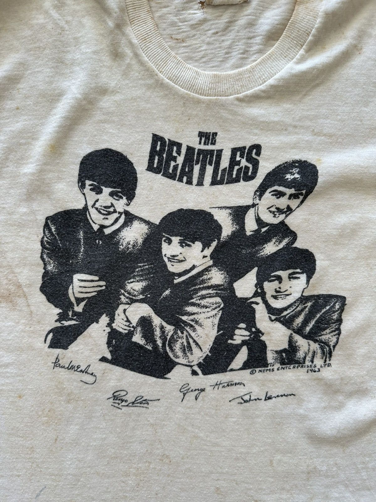 Band Tees × Vintage VTG 60s Beatles “I Want To Hold Your Hand” Band Tee Size S Size US S / EU 44-46 / 1 - 2 Thumbnail