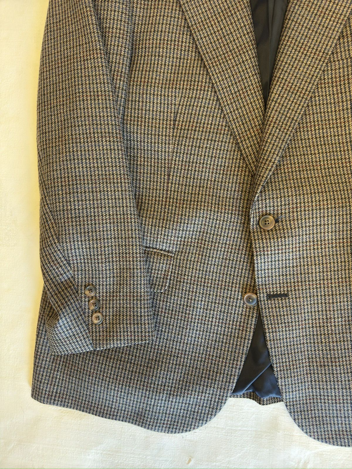 Burberry Burberrys’ Made in USA Vintage Subtle Multi Check Jacket Size 44R - 4 Thumbnail
